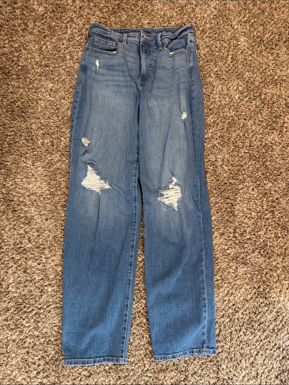 TALL High Rise Old Navy OG Loose Distressed Women’s Jeans